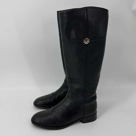Tory Burch black leather zip up boots size 9.5 M - Picture 2 of 7